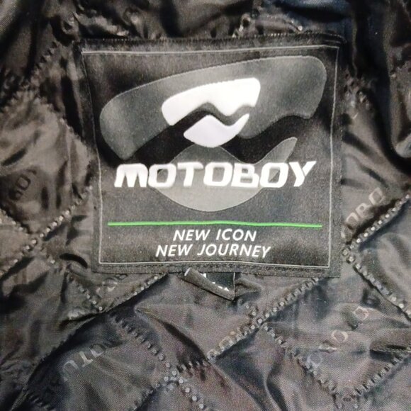 White MOTOGIRL JACKET by MOTOBOY Women's Sz 4 SMALL Blk Zip Motorcycle Messenger - Picture 9 of 11